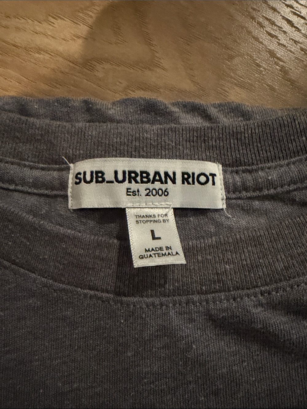 Sub_Urban Riot Gray Kids' Graphic Tee - Black Text - Picture 2 of 2
